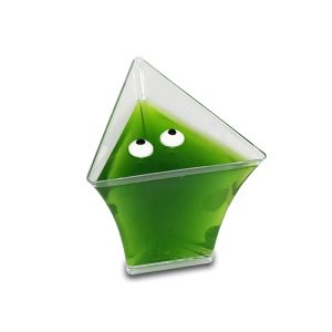 Green jelly party cake