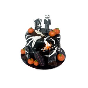 Graveyard Halloween Cake