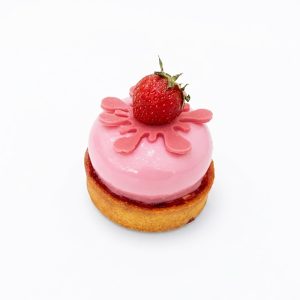 Pink strawberry tart