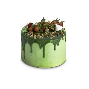 Strawberry- pistachio cake