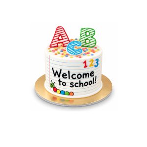 Welcome to school mini torta