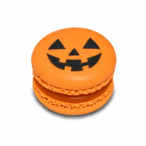 Halloween pumpkin printed macaron